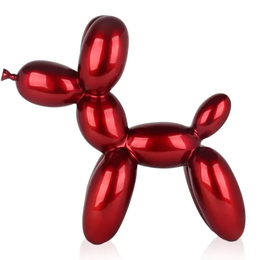 Balloon Dog 46cm Red Resin Indoor Sculpture