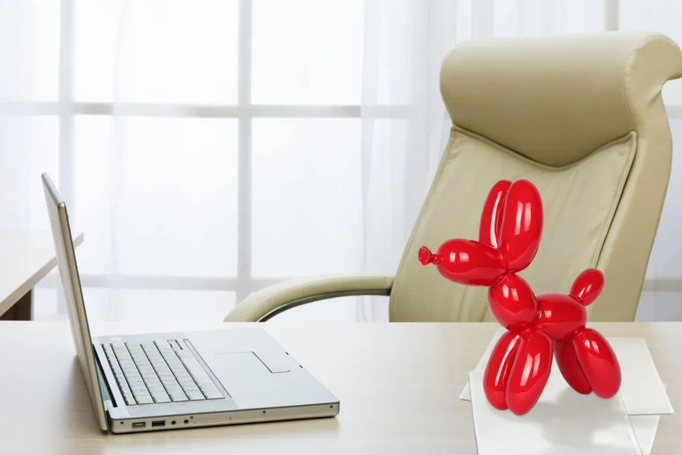 Balloon Dog 27cm Rosso Red Resin Indoor Sculpture