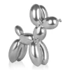 Balloon Dog 46cm Silver Resin Indoor Sculpture