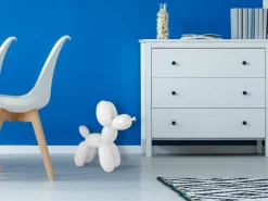 Balloon Dog 46cm White Resin Indoor Sculpture