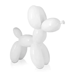 Balloon Dog 27cm White Resin Indoor Sculpture