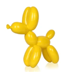 Balloon Dog 27cm Yellow Resin Indoor Sculpture