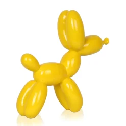 Balloon Dog 27cm Yellow Resin Indoor Sculpture