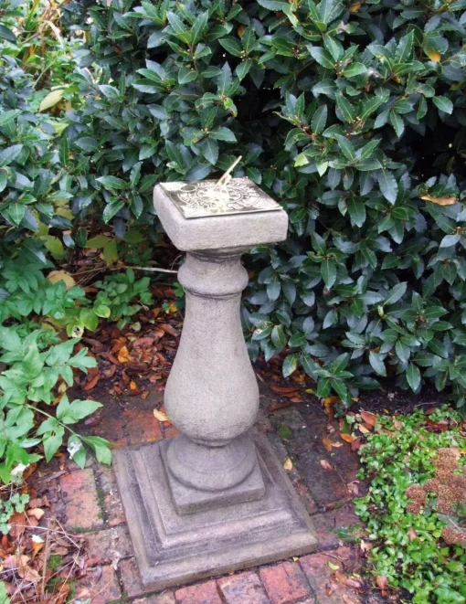 Baluster Brass Stone Garden Sundial