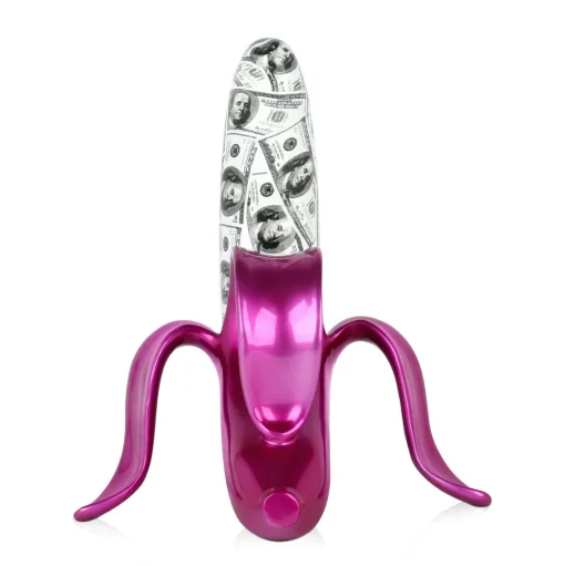 Banana Burst 35cm Fuchsia Resin Indoor Sculpture