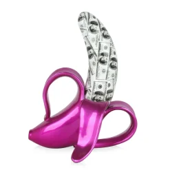 Banana Burst 35cm Fuchsia Resin Indoor Sculpture