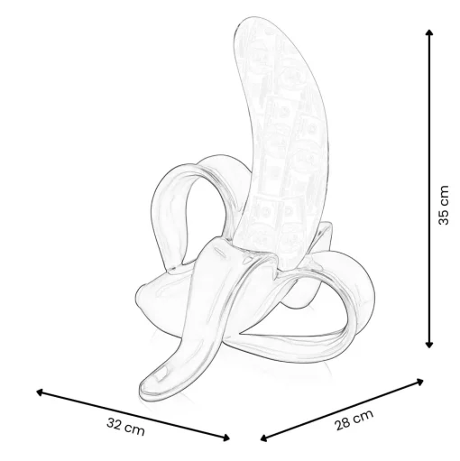 Banana Burst 35cm Fuchsia Resin Indoor Sculpture