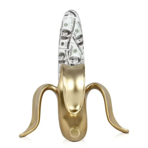 Banana Burst 35cm Gold Resin Indoor Sculpture