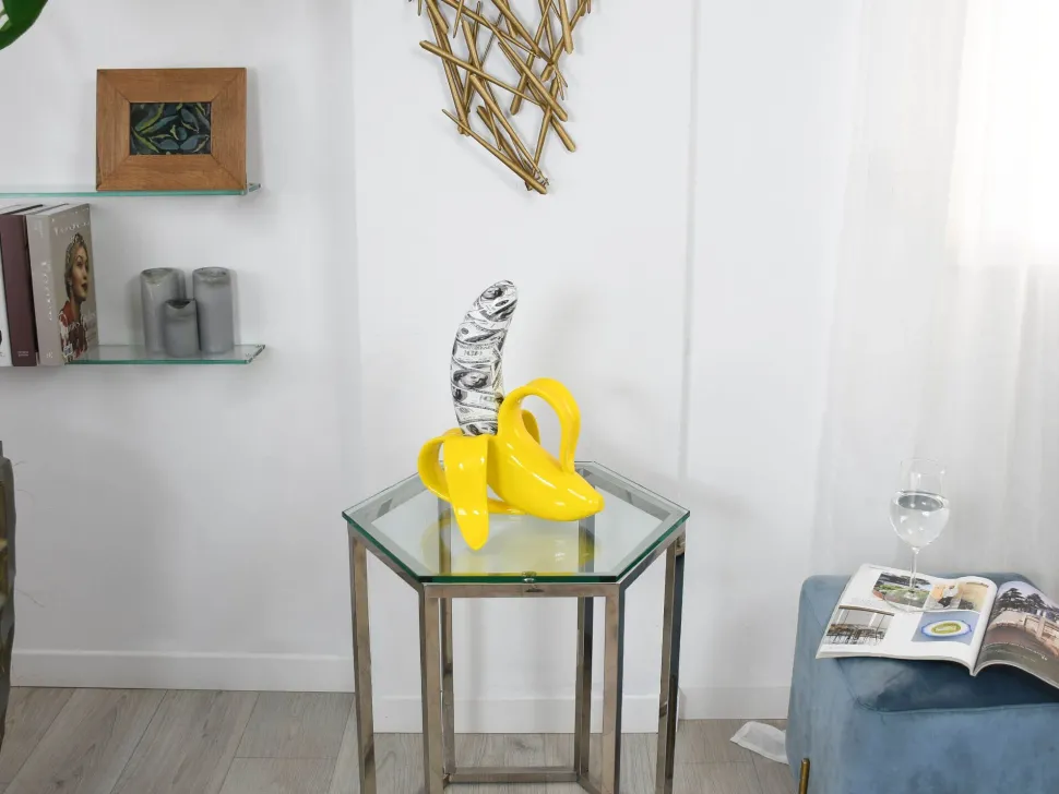 Banana Burst 35cm Yellow Resin Indoor Sculpture