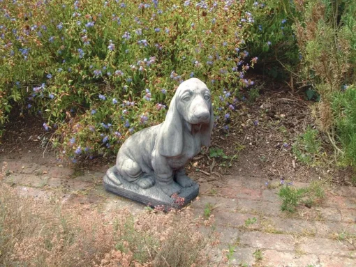 Basset Hound Stone Garden Ornament