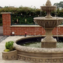 Blenheim Double Tier 2m Stone Water Fountain Feature