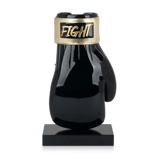 Boxing Hero 37cm Black Resin Indoor Sculpture