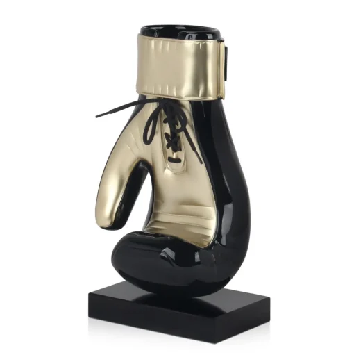 Boxing Hero 37cm Black Resin Indoor Sculpture