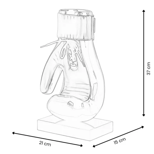 Boxing Hero 37cm Black Resin Indoor Sculpture