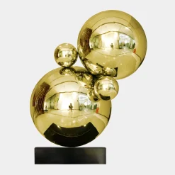 Bubble Bobble 55cm Gold Metal Indoor Sculpture