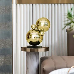 Bubble Bobble 55cm Gold Metal Indoor Sculpture