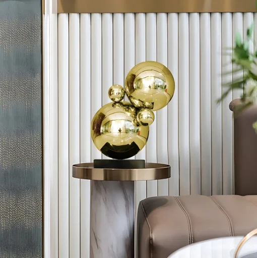 Bubble Bobble 55cm Gold Metal Indoor Sculpture