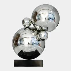 Bubble Bobble 55cm Silver Metal Indoor Sculpture
