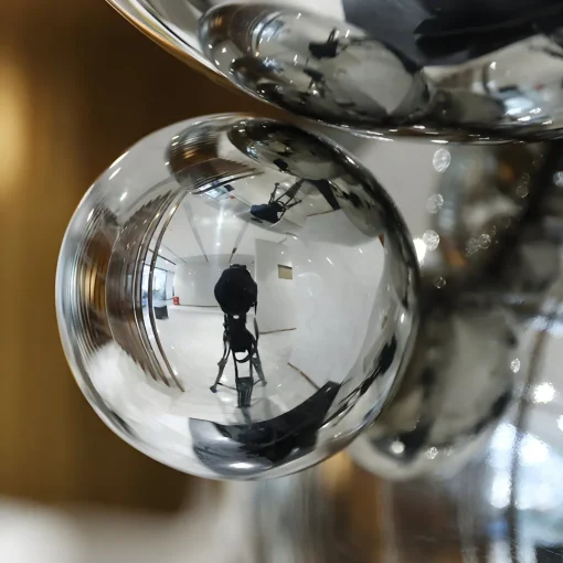 Bubble Bobble 55cm Silver Metal Indoor Sculpture