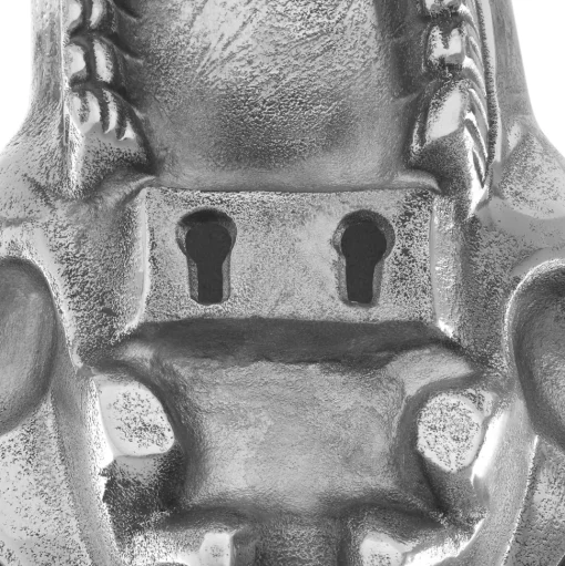 Bull Skull 61cm Silver Metal Wall Sculpture