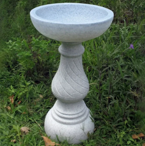 Buttermere Granite Resin Modern Garden Bird Bath
