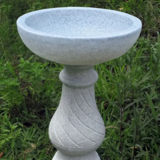 Buttermere Granite Resin Modern Garden Bird Bath