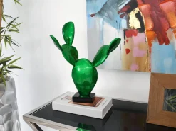 Cactus Bloom 41cm Green Resin Indoor Sculpture