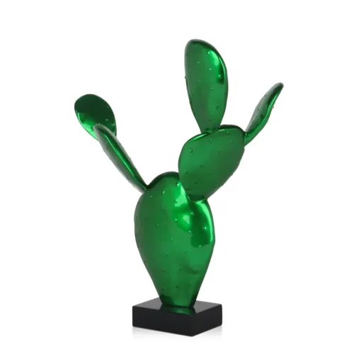 Cactus Bloom 41cm Green Resin Indoor Sculpture