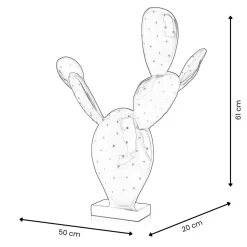 Cactus Bloom 61cm Yellow Resin Indoor Sculpture