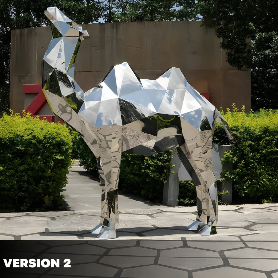 Camel 210cm Geometric Metal Garden Sculpture