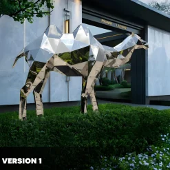 Camel 161cm Geometric Metal Garden Sculpture