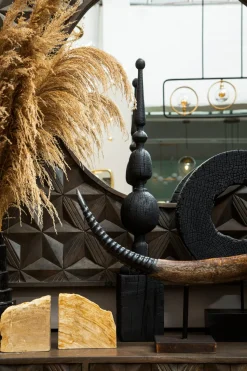 Carbon Halo 53cm Black Wood Indoor Sculpture