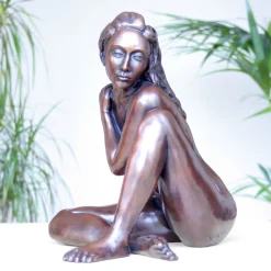 Caterina II Figurine Bronze Indoor Sculpture