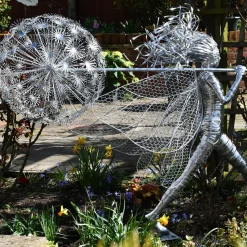 Celeste Fairy 90cm Metal Wire Garden Sculpture