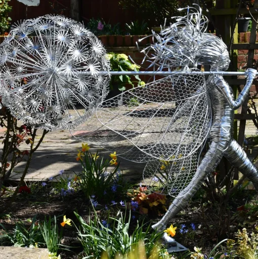 Celeste Fairy 90cm Metal Wire Garden Sculpture