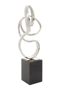 Celestial Loop 46cm Silver Metal Indoor Sculpture