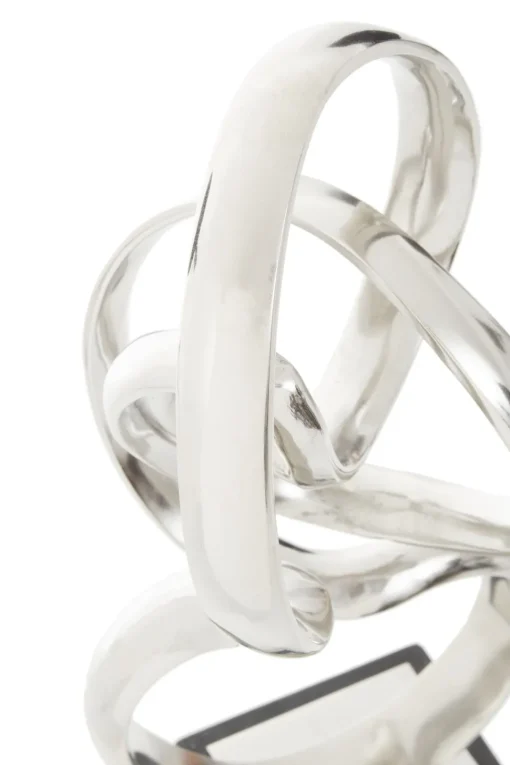 Celestial Loop 46cm Silver Metal Indoor Sculpture
