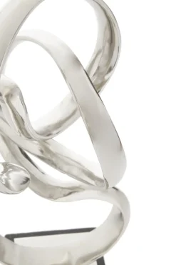 Celestial Loop 46cm Silver Metal Indoor Sculpture