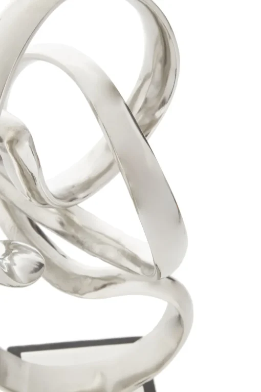 Celestial Loop 46cm Silver Metal Indoor Sculpture