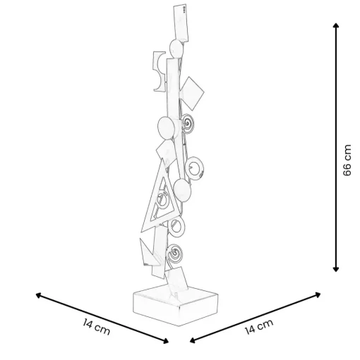 Chaos Ascension 66cm Abstract Metal Indoor Sculpture