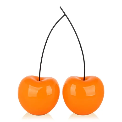 Cherry Fusion 55cm Orange Resin Indoor Sculpture