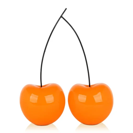 Cherry Fusion 55cm Orange Resin Indoor Sculpture