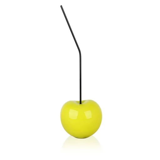 Cherry Pop 44cm Yellow Resin Indoor Sculpture