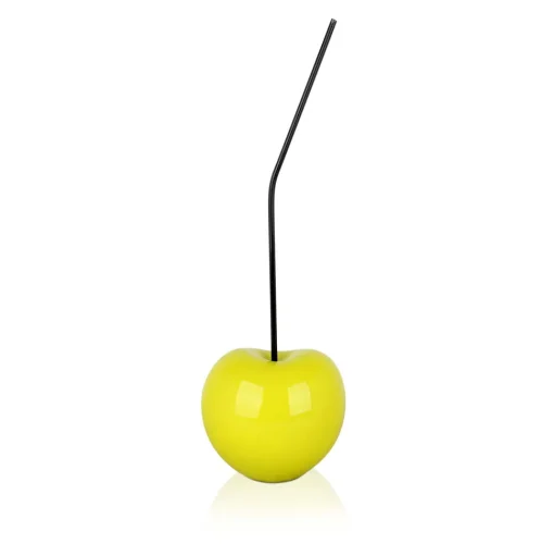 Cherry Pop 44cm Yellow Resin Indoor Sculpture