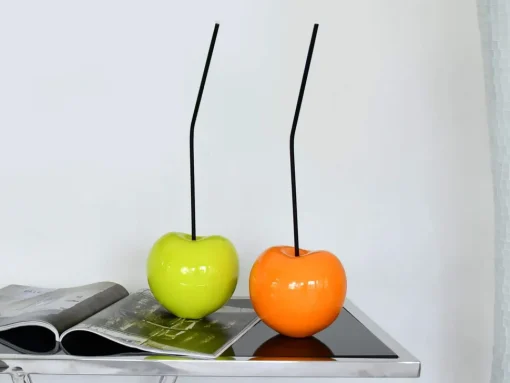 Cherry Pop 44cm Yellow Resin Indoor Sculpture