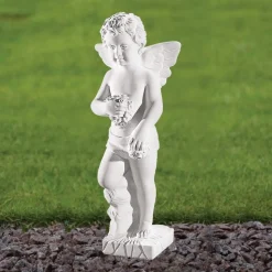 Cherub 44cm Marble Resin Garden Statue