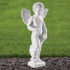 Cherub 61cm Marble Resin Garden Statue