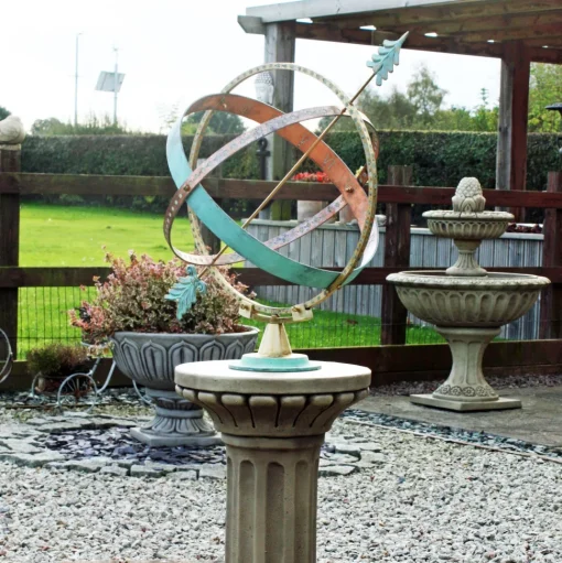 Clarence Stone Brass Armillary Garden Sundial