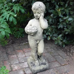 Classic Boy 72cm Stone Garden Statue
