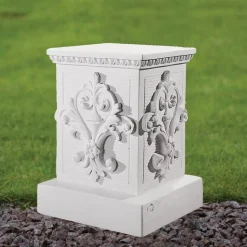 Classic 33cm Marble Resin Garden Pedestal